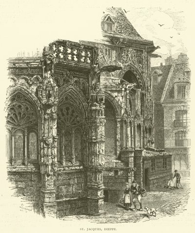 St Jacques, Dieppe (rytina) od English School
