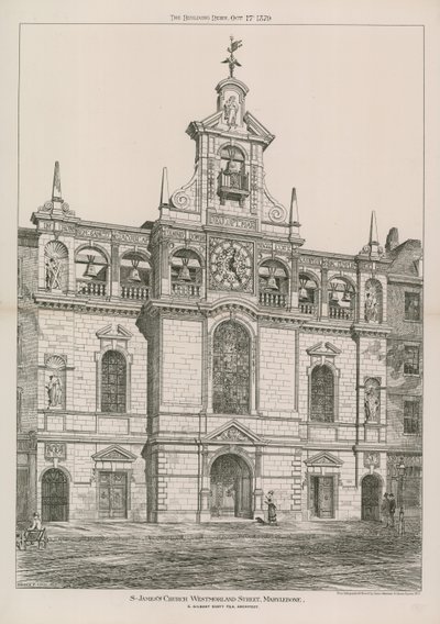 Kostel svatého Jakuba ve Westmoreland Street od English School