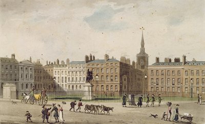 Jakubské náměstí, 1812 (barevná akvatinta) od English School