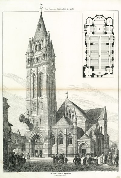 Kostel St Marys, Brighton od English School