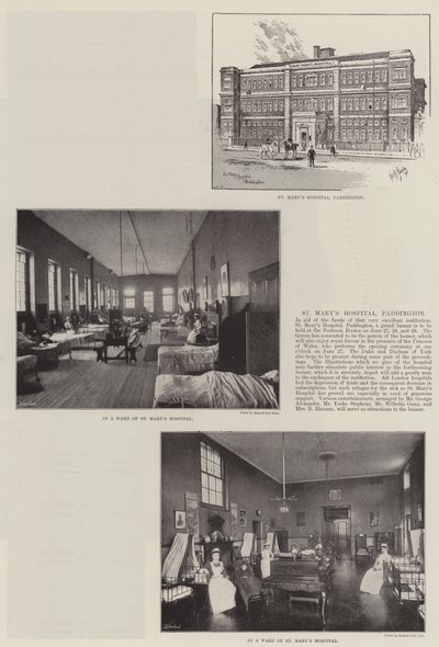Nemocnice St Mary, Paddington (litho) od English School