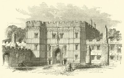 St Osyth Priory (rytina) od English School