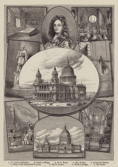 Katedrála svatého Pavla (rytina) od English School