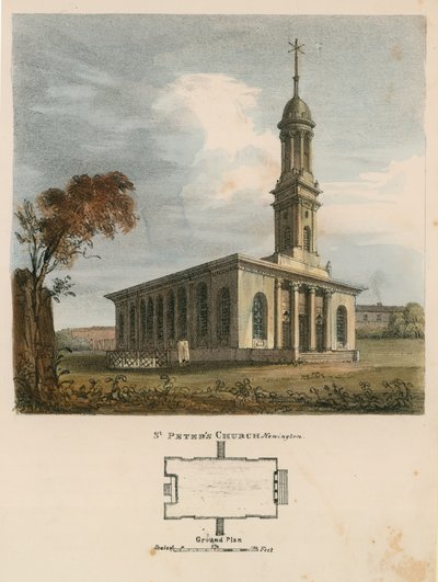 Kostel St Peters, Newington od English School