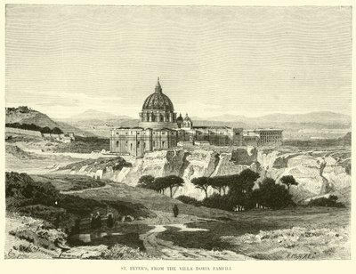 St Peters, z Villa Doria Pamfili od English School