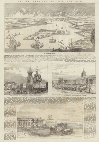 Petrohrad v letech 1706 a 1856 od English School
