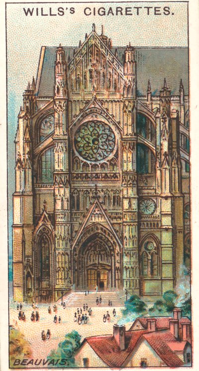 Katedrála St Pierre, Beauvais (barevná litografie) od English School