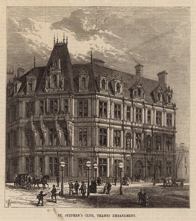 St Stephens Club, nábřeží Temže od English School