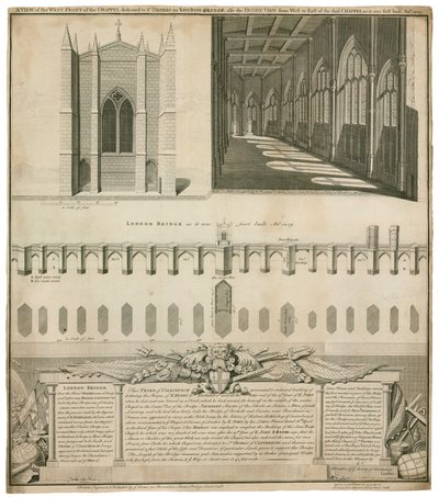 Kaple svatého Tomáše na Old London Bridge od English School