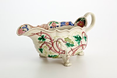 Staffordshire omáčka loď, cca 1760 (hliněné nádobí) od English School