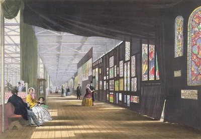 Vitrážová galerie, z knihy Dickinsons Comprehensive Pictures of the Great Exhibition of 1851, vydané v roce 1854 od English School