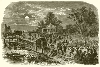 Stampede of Slaves to Fortress Monroe od English School