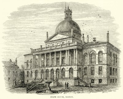 State House, Boston (rytina) od English School