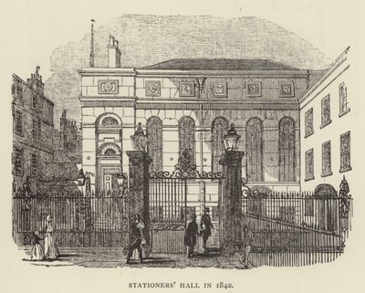 Papírnický sál v roce 1842 (rytina) od English School