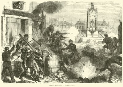 Pouliční boje u Chateaudunu, říjen 1870 od English School