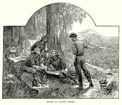 Sturt at Depot Creek (rytina) od English School