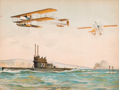 Ponorky a hydroplány (chromolitho) od English School