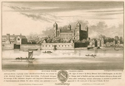 Suffolk House (později Northampton House a Northumberland House), Charing Cross, Londýn od English School
