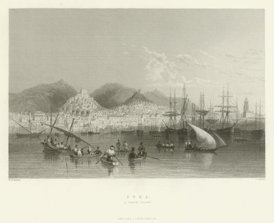 Syra, řecký ostrov, 1837 od English School