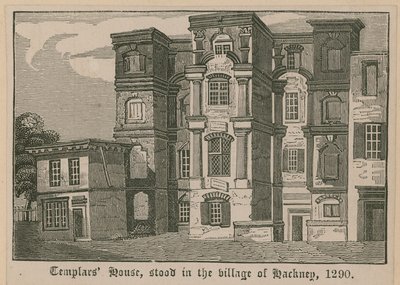 Templářský dům, stál ve vesnici Hackney, 1290 od English School