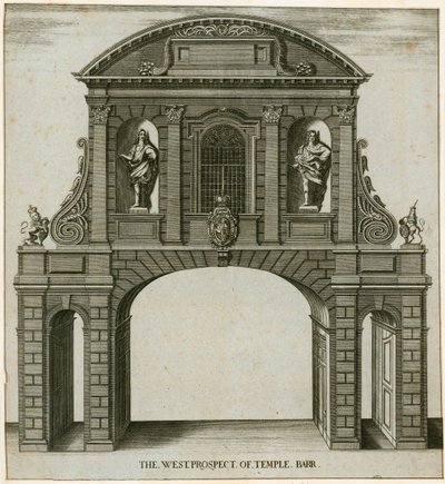 Temple Bar, Londýn, The West Prospect od English School