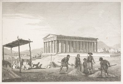 Chrám Hephaestus v Akropoli v Aténách, z 
