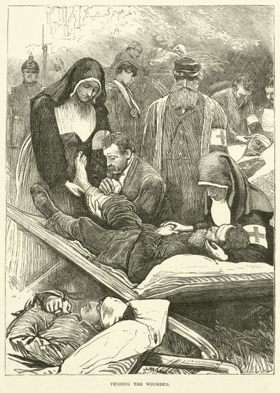 Péče o raněné, září 1870 od English School
