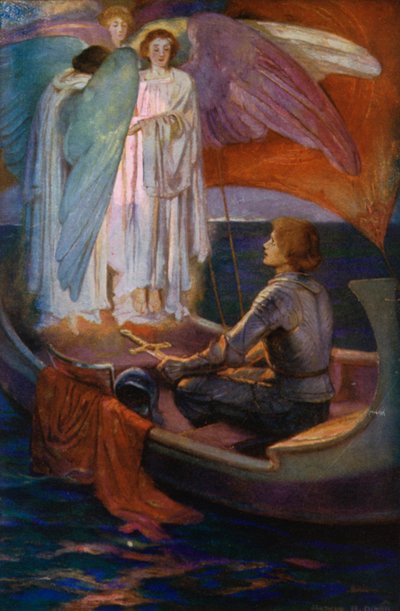 Tennysonova báseň: Sir Galahad (barevné lito) od English School