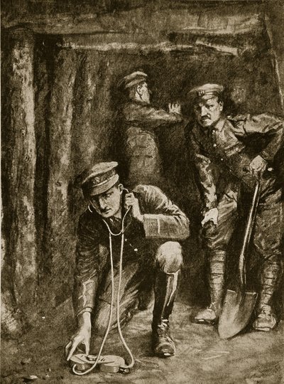 Napjatý okamžik v zákopových operacích, 1914-19 od English School