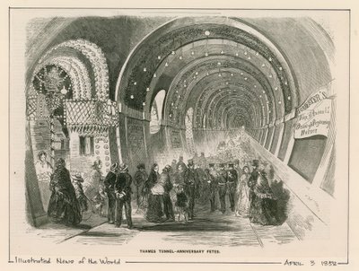 Thames Tunnel - výročí slavnosti od English School