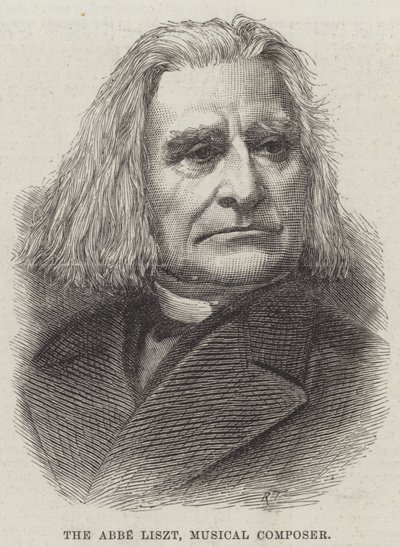 Abbé Liszt, hudební skladatel (rytina) od English School