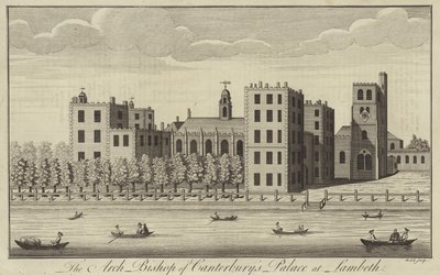 Arcibiskup z Canterburského paláce v Lambeth od English School