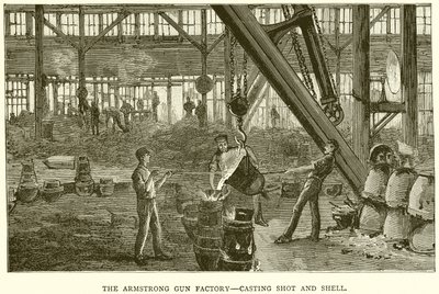 The Armstrong Gun Factory - Casting shot and Shell od English School