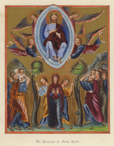 Nanebevstoupení Ježíše Krista (barva litho) od English School