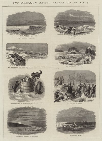 Rakouská arktická expedice 1872-4 (rytina) od English School