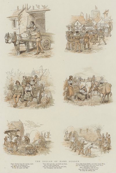Balada o Dame Durdenové (barevná litografie) od English School