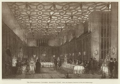 Hodovní síň, Hampton Court (litho) od English School