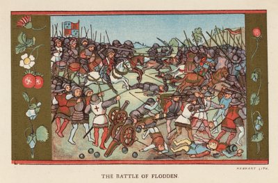 Bitva u Flodden (barevná litografie) od English School