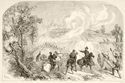 Bitva u Gettysburgu (litho) od English School