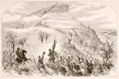 Bitva o Lookout Mountain (litho) od English School
