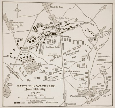Bitva u Waterloo, 18. června 1815 od English School