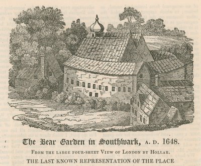 Medvědí zahrada v Southwarku, AD 1648 od English School