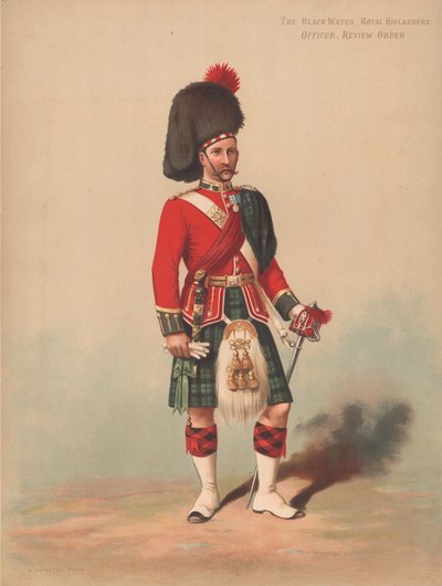The Black Watch, Royal Highlanders, Officer, Review Order od English School