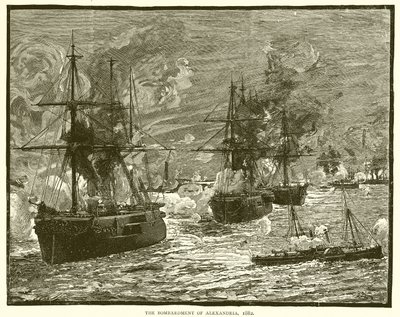 Bombardování Alexandrie, 1882 od English School