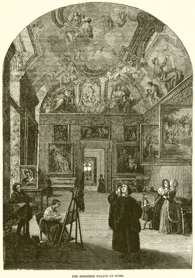 Palác Borghese v Římě od English School