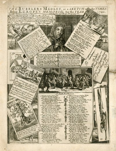 The Bubblers Medley, aneb Sketch of the Times, je evropským památníkem pro rok 1720 od English School