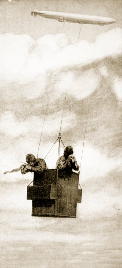Neprůstřelná klec Zeppelinova bombardéru, 1914-19 od English School