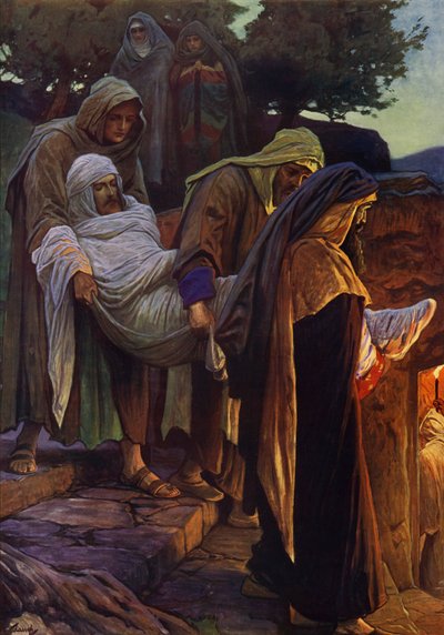 Ježíšův pohřeb (barevná litografie) od English School
