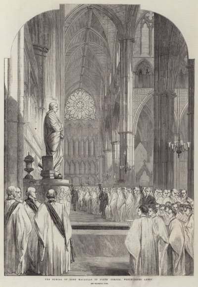 Pohřeb lorda Macaulaye v Poets