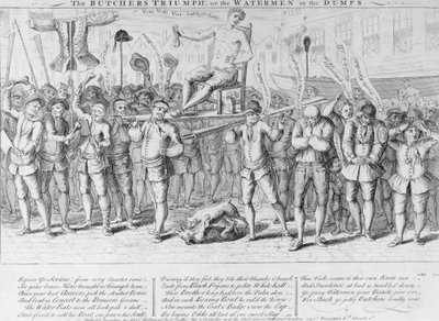 The Butchers Triumph, aneb Waterman in the Dumps, 1750 od English School